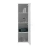 Pensile bagno sospeso H 145 bianco lucido con ripiani regolabili  Miami 