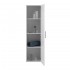 Pensile bagno sospeso H 145 bianco lucido con ripiani regolabili  Miami 