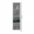 Pensile bagno sospeso H 145 bianco lucido con ripiani regolabili  Miami 
