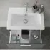 Mobile bagno sospeso 60 antracite con pensile 145 lavabo e specchio  Miami