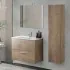 Pensile bagno sospeso H 145 rovere africa con ripiani regolabili  Miami 