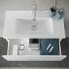 Mobile bagno sospeso 80 bianco lucido con pensile 145 lavabo e specchio  Miami