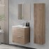 Mobile bagno sospeso 60 rovere africa con pensile 145 lavabo e specchio  Miami