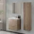 Mobile bagno sospeso 60 rovere africa con pensile 145 lavabo e specchio  Miami