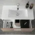 Mobile bagno sospeso 80 rovere africa con pensile 145 lavabo e specchio  Miami
