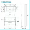 Mobile bagno sospeso 80 rovere africa con pensile 145 lavabo e specchio  Miami