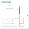 Mobile bagno sospeso 80 rovere africa con pensile 145 lavabo e specchio  Miami