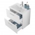 Mobile bagno sospeso 60 bianco lucido con lavabo e specchio  Miami