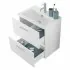 Mobile bagno sospeso 60 bianco lucido con lavabo e specchio  Miami