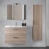 Mobile bagno sospeso 80 corda con lavabo e specchio  Miami