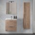 Mobile bagno sospeso 60 rovere africa con pensile 145 lavabo e specchio  Miami