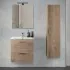 Mobile bagno sospeso 60 rovere africa con pensile 145 lavabo e specchio  Miami