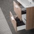 Mobile bagno sospeso 60 rovere africa con pensile 145 lavabo e specchio  Miami