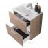 Mobile bagno sospeso 60 rovere africa con pensile 145 lavabo e specchio  Miami