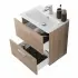 Mobile bagno sospeso 60 rovere africa con pensile 145 lavabo e specchio  Miami