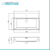 Lavabo sospeso rettangolare in resina 70 cm bianco lucido  Loto 