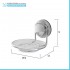 Set accessori a muro 6 pezzi in acciaio cromato fissaggio con ventosa  Dinamik 