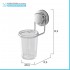 Set accessori a muro 6 pezzi in acciaio cromato fissaggio con ventosa  Dinamik 