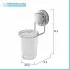 Set accessori a muro 6 pezzi in acciaio cromato fissaggio con ventosa  Dinamik 