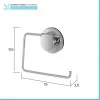 Set accessori a muro 4 pezzi in acciaio fissaggio con ventosa  Dinamik 