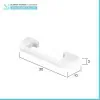 Set accessori a muro 7 pezzi in ABS bianco con doppio fissaggio  Gioia 