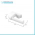 Set accessori a muro 7 pezzi in ABS bianco con doppio fissaggio  Gioia 
