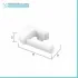Set accessori a muro 7 pezzi in ABS bianco con doppio fissaggio  Gioia 
