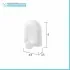 Set accessori a muro 7 pezzi in ABS bianco con doppio fissaggio  Gioia 