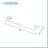 Set accessori a muro 7 pezzi in ABS bianco con doppio fissaggio  Gioia 