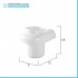 Set accessori a muro 7 pezzi in ABS bianco con doppio fissaggio  Gioia 