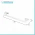 Set accessori a muro 5 pezzi in ABS bianco con doppio fissaggio  Gioia 
