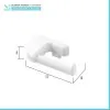 Set accessori a muro 5 pezzi in ABS bianco con doppio fissaggio  Gioia 