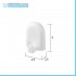 Set accessori a muro 5 pezzi in ABS bianco con doppio fissaggio  Gioia 