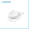 Set accessori a muro 7 pezzi in ABS bianco con doppio fissaggio  Gioia 
