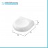 Set accessori a muro 7 pezzi in ABS bianco con doppio fissaggio  Gioia 