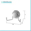 Set accessori a muro 6 pezzi in acciaio cromato fissaggio con ventosa  Dinamik 
