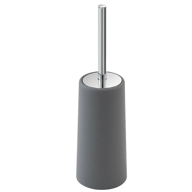 Portascopino In Polipropilene Grigio Con Scopino Per Wc In Setole Portascopino In Polipropilene Grigio Con Scopino Per Wc In Setole