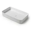 Lavabo da appoggio rettangolare 65 in ceramica bianco lucido  Epsilon 