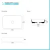 Lavabo da appoggio rettangolare 65 in ceramica bianco lucido  Epsilon 