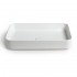 Lavabo da appoggio rettangolare 65 in ceramica bianco lucido  Epsilon 