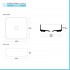 Lavabo da appoggio quadrato 40 in ceramica bianco lucido  Epsilon 