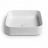 Lavabo da appoggio quadrato 40 in ceramica bianco lucido  Epsilon 