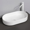 Lavabo da appoggio ovale 60 in ceramica bianco lucido  Epsilon 