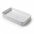 Lavabo da appoggio rettangolare 65 in ceramica bianco opaco  Epsilon 