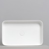Lavabo da appoggio rettangolare 65 in ceramica bianco opaco  Epsilon 