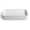 Lavabo da appoggio rettangolare 65 in ceramica bianco opaco  Epsilon 