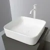 Lavabo da appoggio quadrato 40 in ceramica bianco opaco  Epsilon 