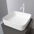 Lavabo da appoggio quadrato 40 in ceramica bianco opaco  Epsilon 