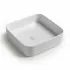 Lavabo da appoggio quadrato 40 in ceramica bianco opaco  Epsilon 