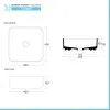 Lavabo da appoggio quadrato 40 in ceramica bianco opaco  Epsilon 